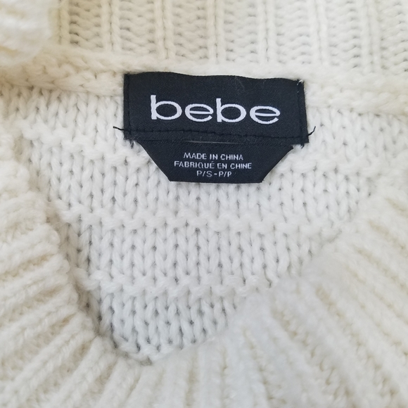 BEBE Ivory Chunky Turtleneck Sweater - Picture 8 of 8